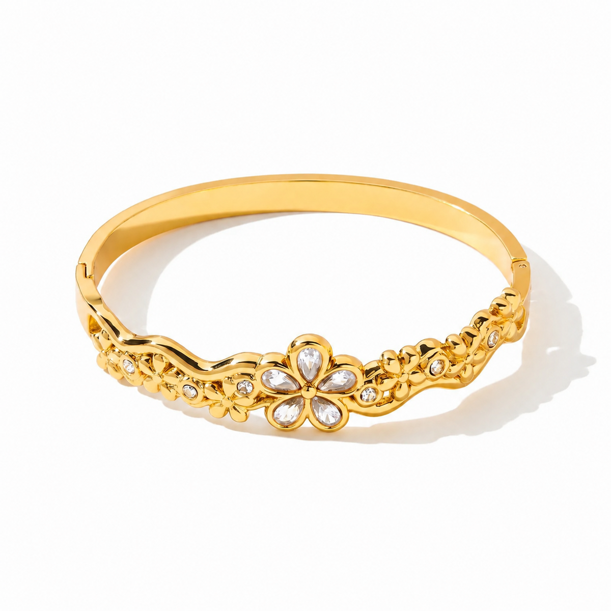 Daisy Flower Gold Cuff