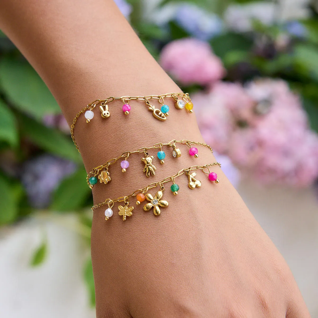 Charlotte Flowers Gold Bracelet