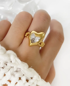 Claire Big Heart Diamond Ring✨