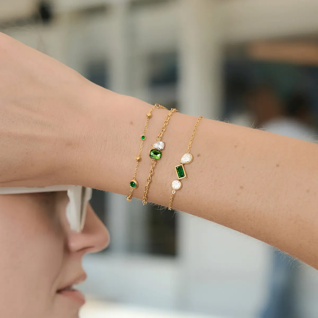 Piani Emerald Dainty Bracelet