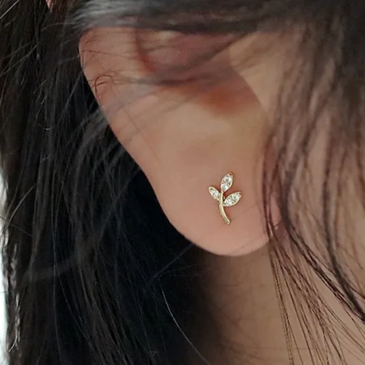 Sia Leaf Ball Back Studs