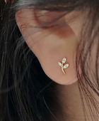 Sia Leaf Ball Back Studs