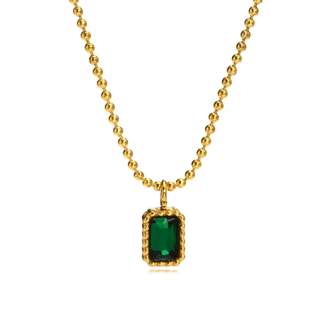 Mini Ema Emerald Necklace