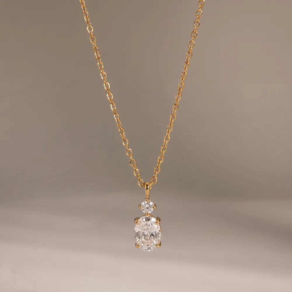 Astrie Oval Diamond Necklace