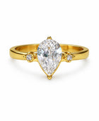 Remis Pear Solitaire Rings