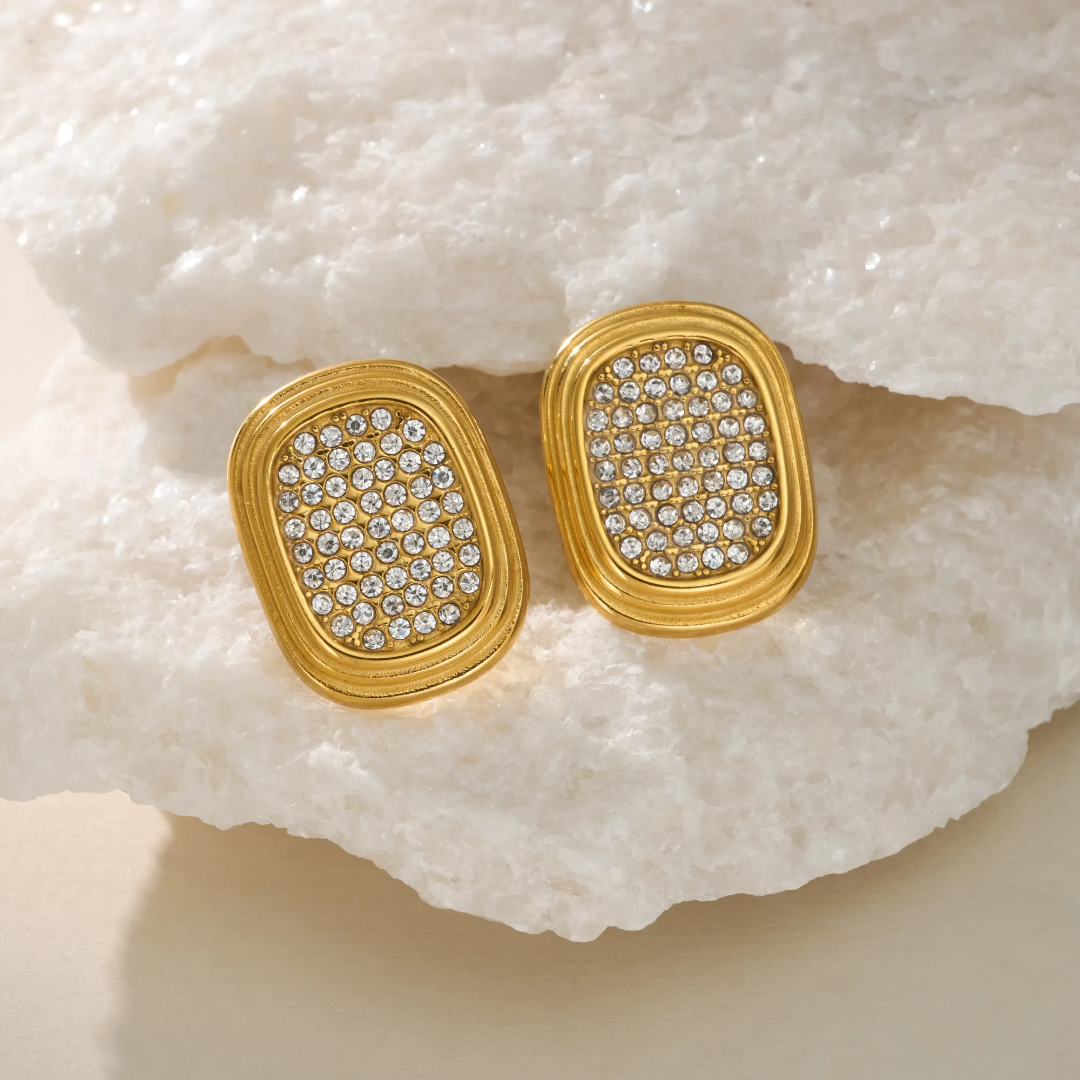 Raiyani Statement Square Earrings