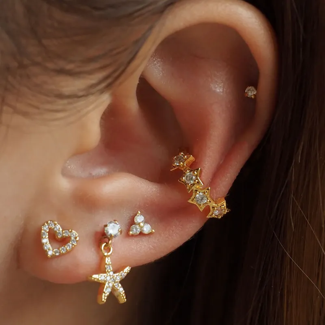 Eva Heart Ball Back Studs
