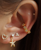 Eva Heart Ball Back Studs