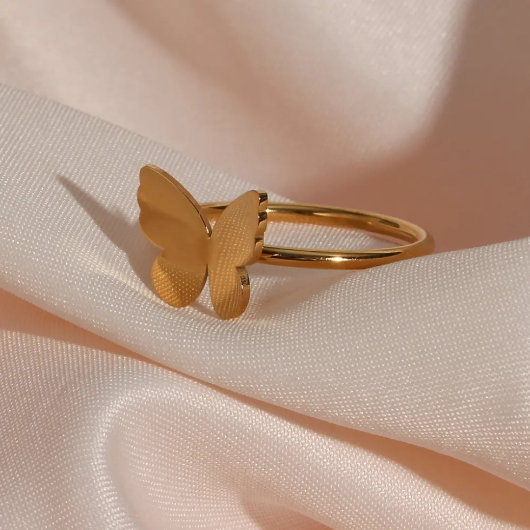 Rubie Butterfly Gold Ring✨