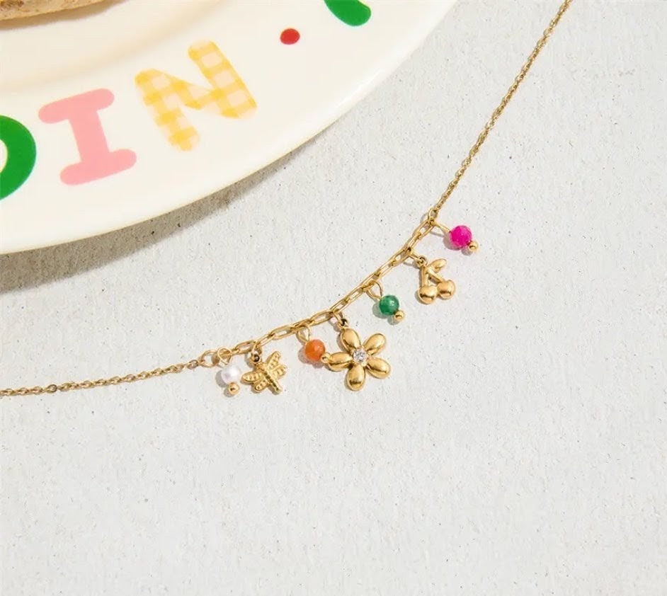 Charlotte Flowers Gold Bracelet
