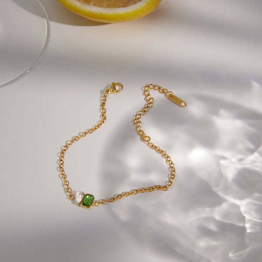 Piani Emerald Dainty Bracelet