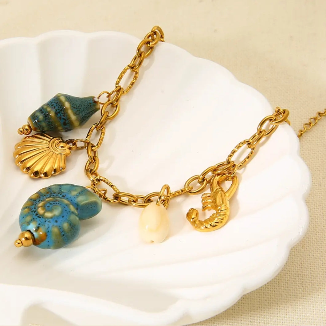 Candy Colours Shell Charm Bracelets