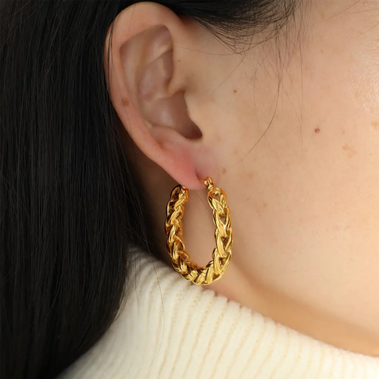Joli Linked Gold Hoops