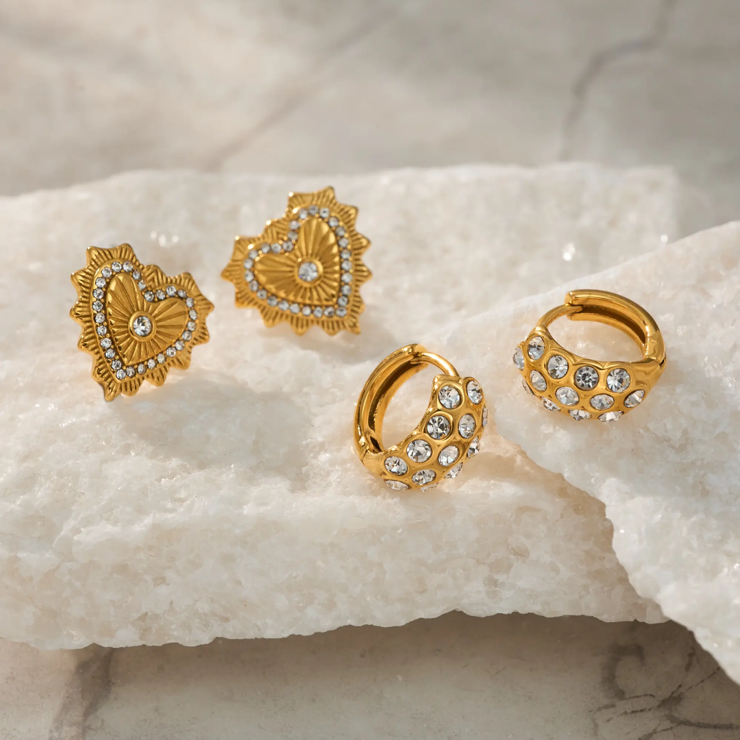 Pitusa Heart Diamond Earrings