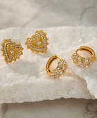 Pitusa Heart Diamond Earrings