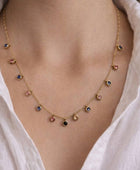 Drop Multicolour Diamond Necklace