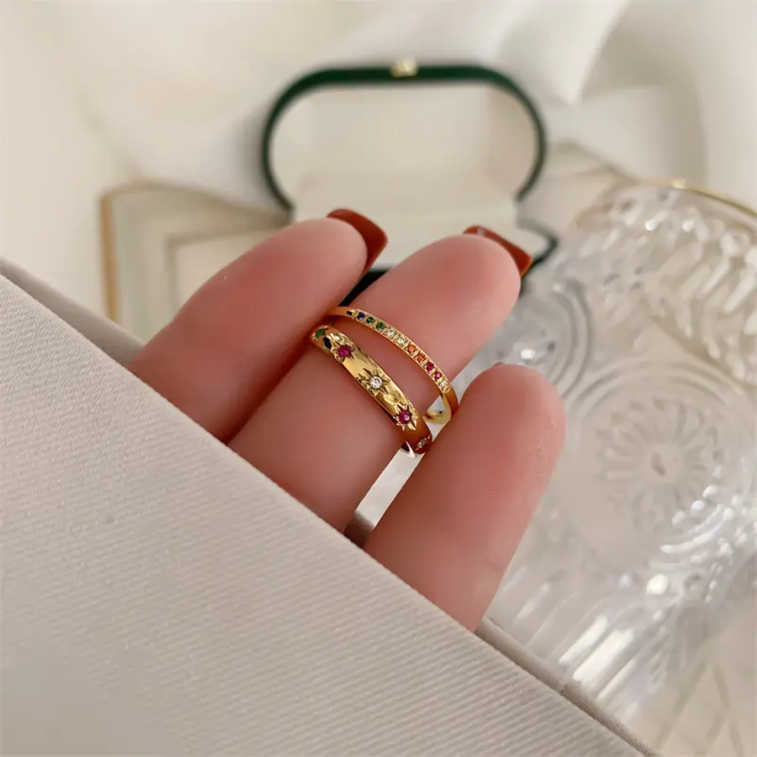 Wiser Multicolor Gold Ring