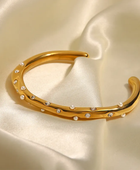 Glam Pearl & Diamond Cuff