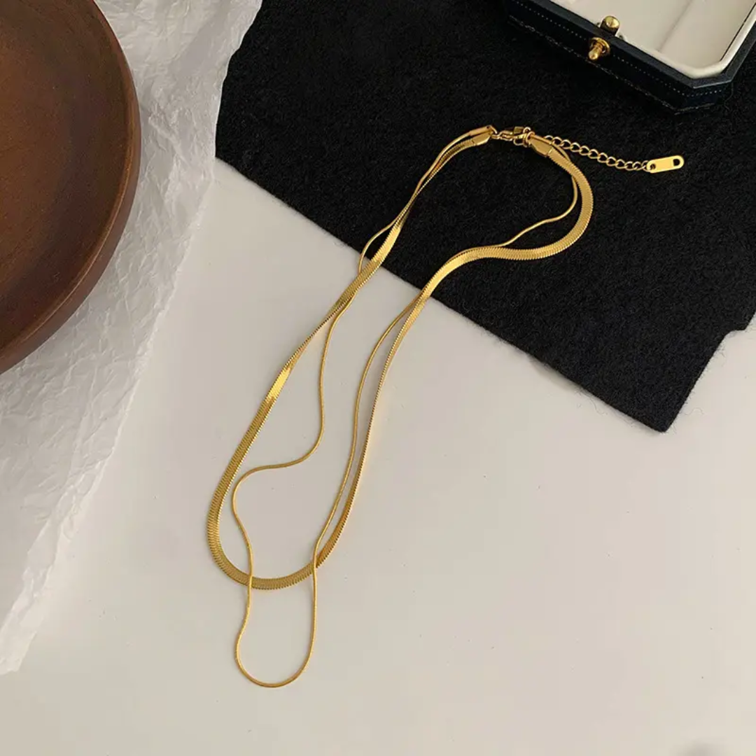 Paul Sleek Layered Gold Necklace