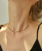 Drop Multicolour Diamond Necklace