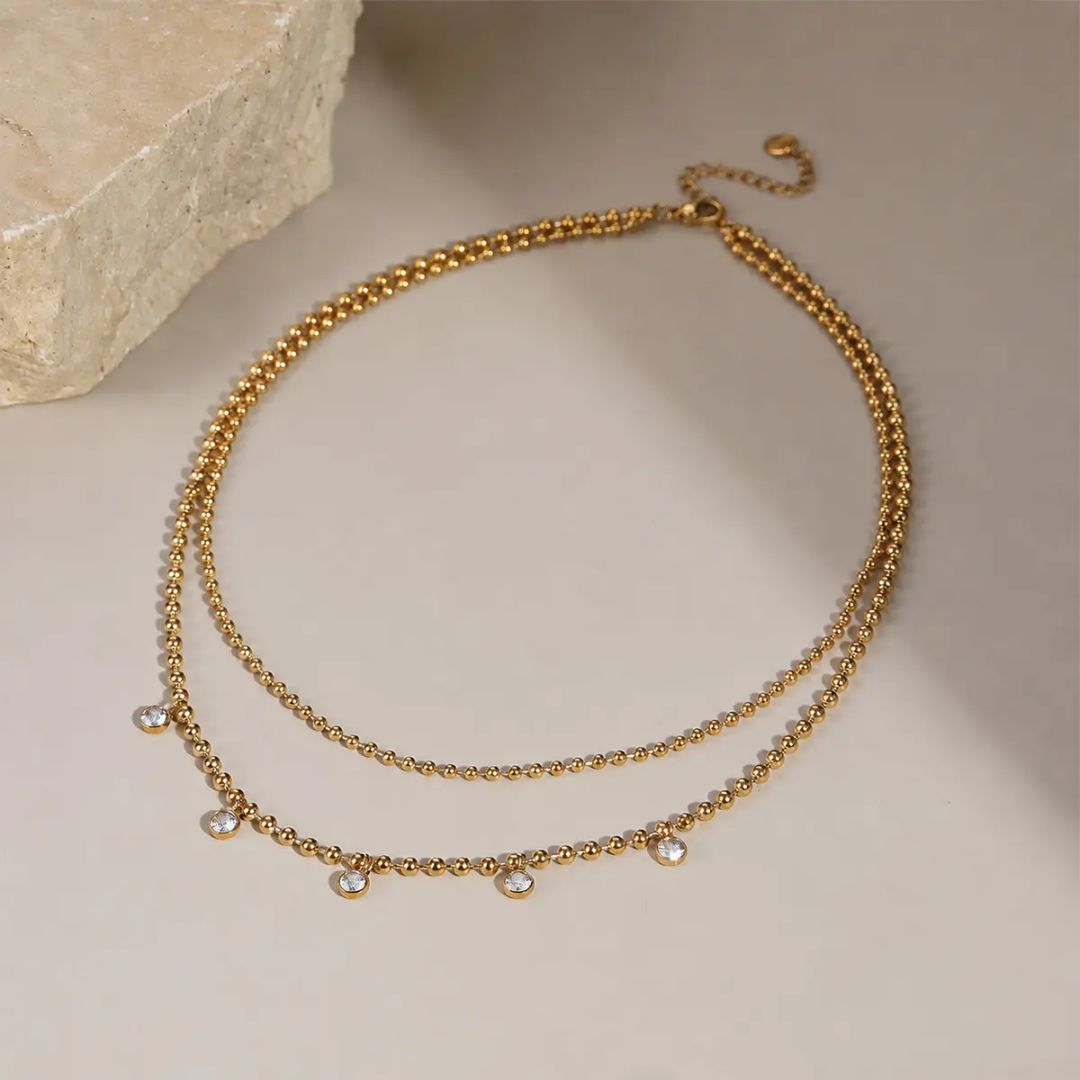 Mahira Layered Drop Necklace