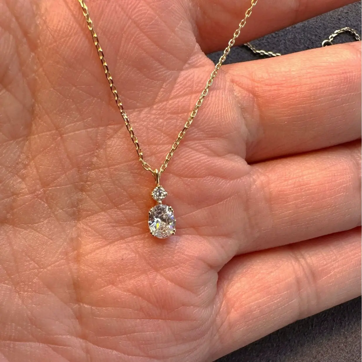 Astrie Oval Diamond Necklace
