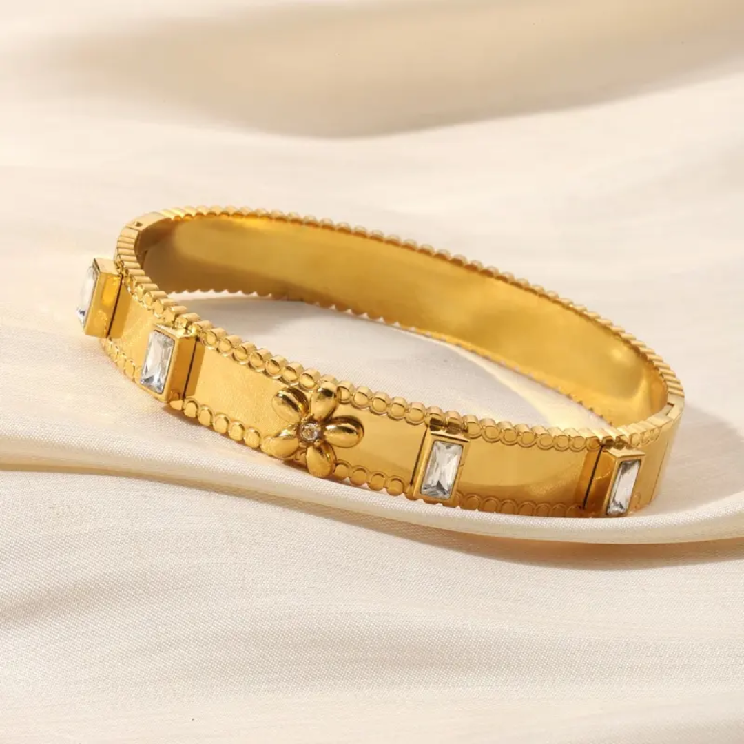 Bliss Flower Gold Cuff