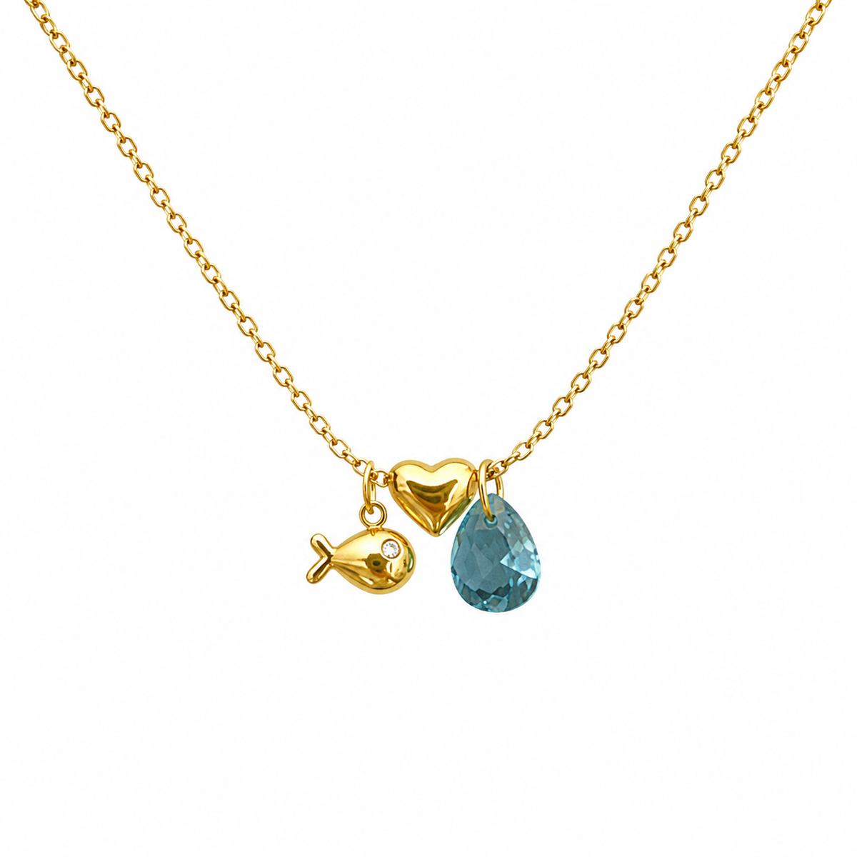 Fish Charms Bluey Necklace