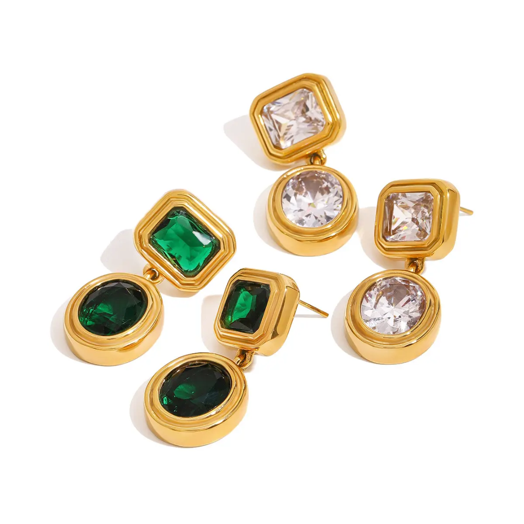 Riwana Statement Stone Earrings✨