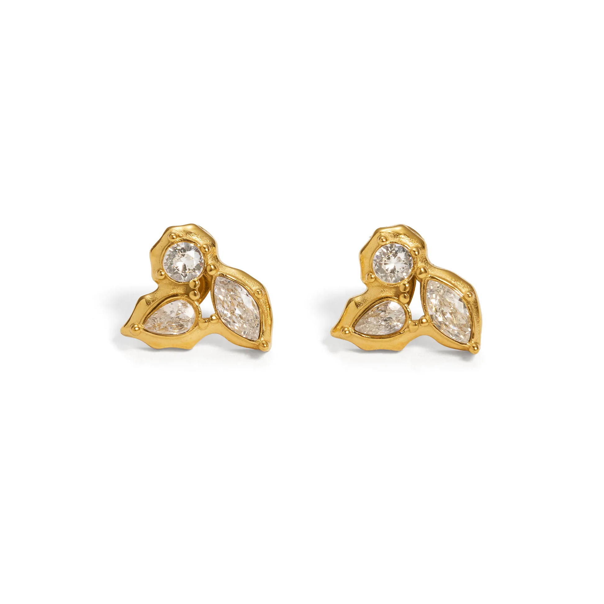 Lacia Trileaf Diamond Earrings