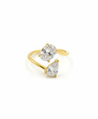 Pear Oval Dual Diamond Ring