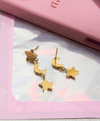 Moon Stary Asymmetrical Earrings