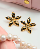 Erica Black Star Earrings