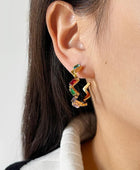 Ziggi Viga Stone Hoops