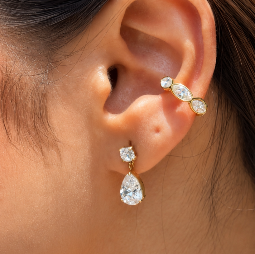 Oshi Drop Diamond Studs