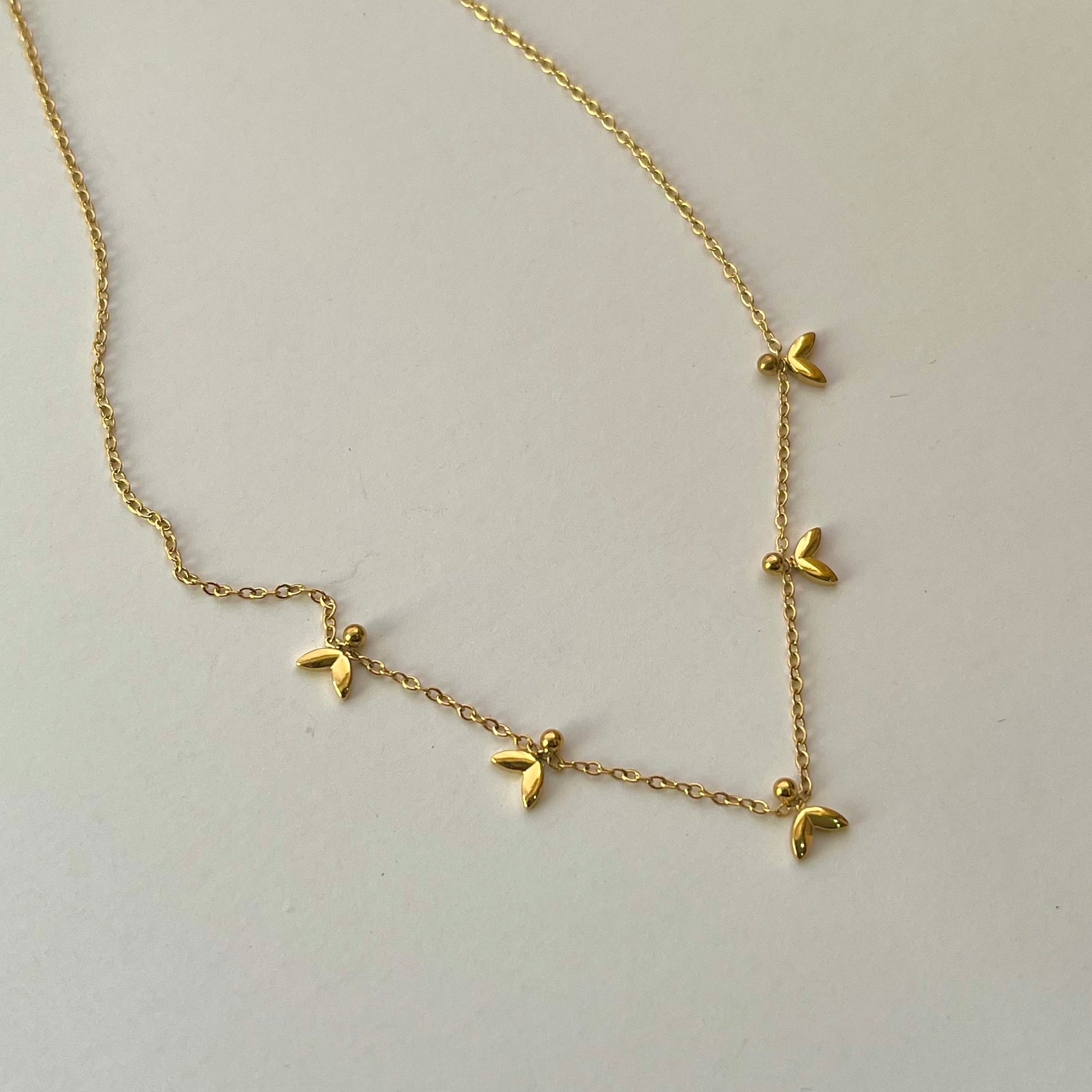 Kline Leaf Charm Dainty Necklace