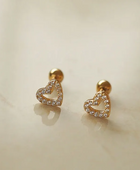 Eva Heart Ball Back Studs