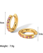 Cordeli Pink Diamond Mini Hoops