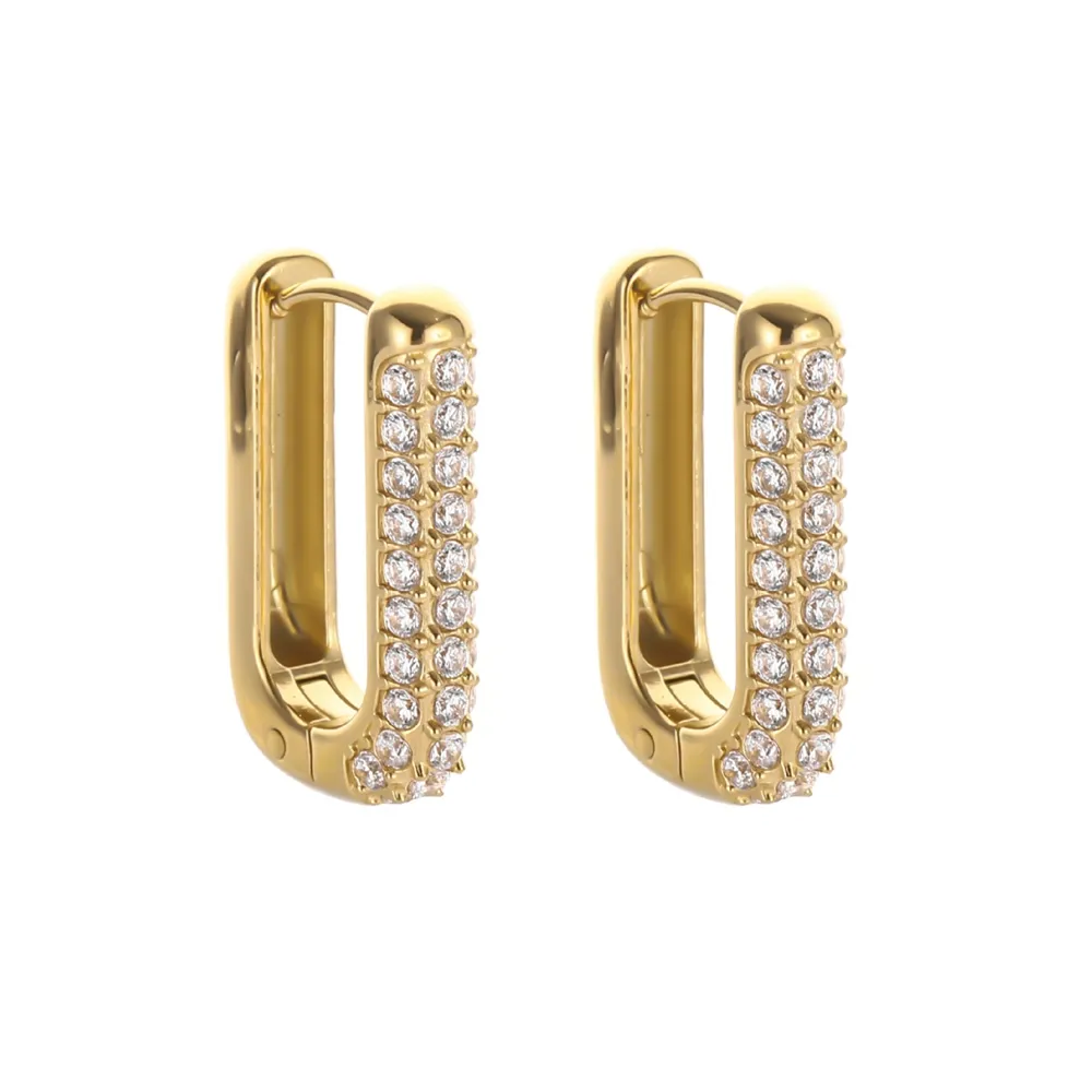 Daisy Diamond Square Hoops