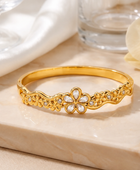 Daisy Flower Gold Cuff
