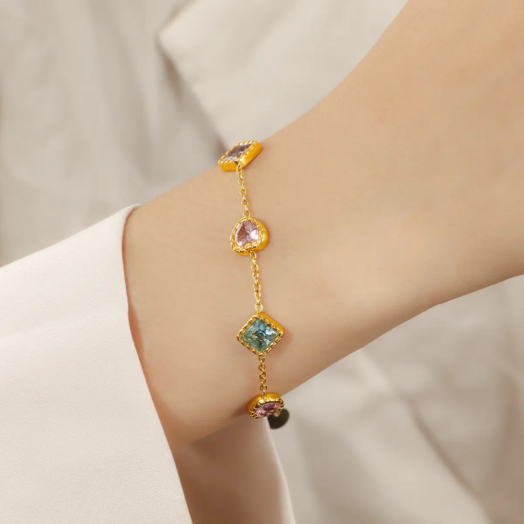 Ishi Multicolour Gold Bracelet