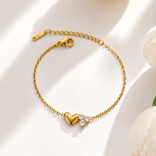 Segue Double Heart Diamond Bracelet