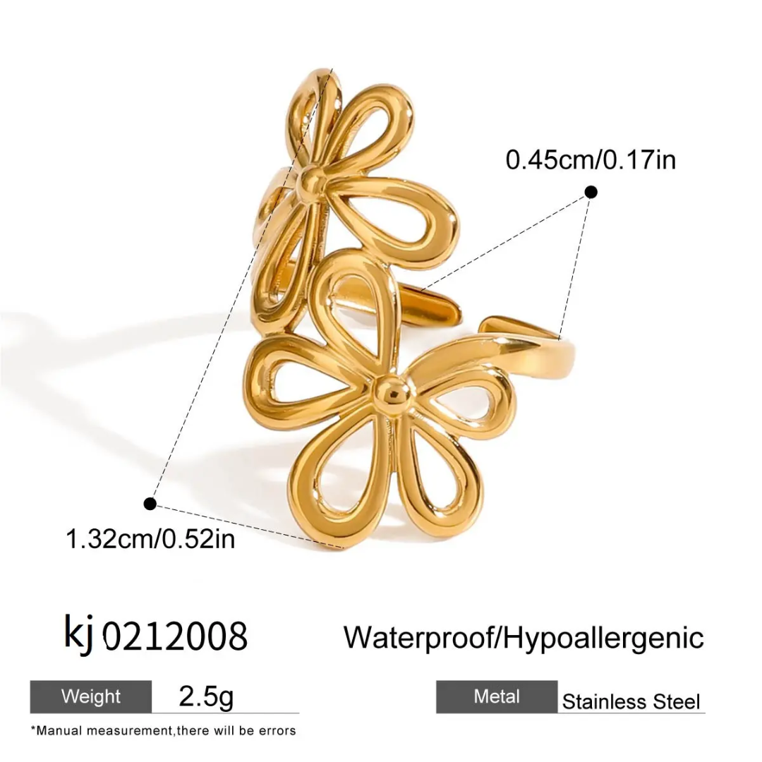 Wezi Flower Gold Ring