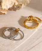 Karla Stackable Dual Silver Ring