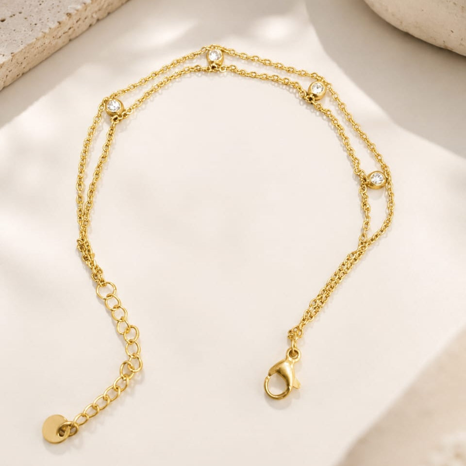 Infinity Diamond Gold Bracelet