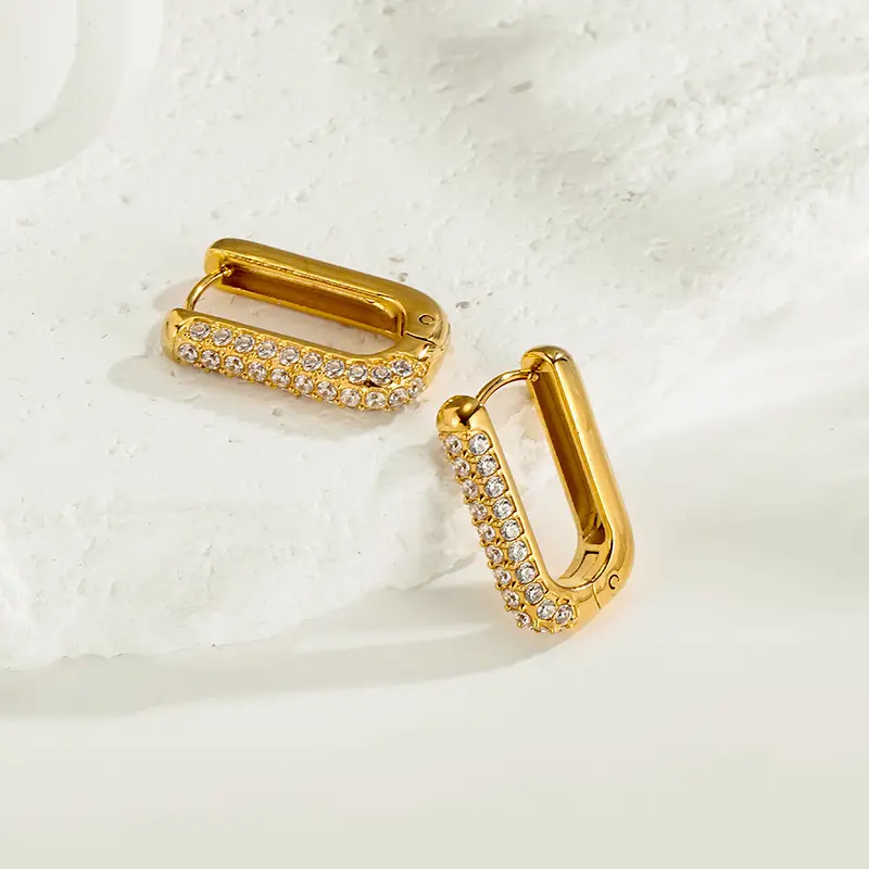 Daisy Diamond Square Hoops