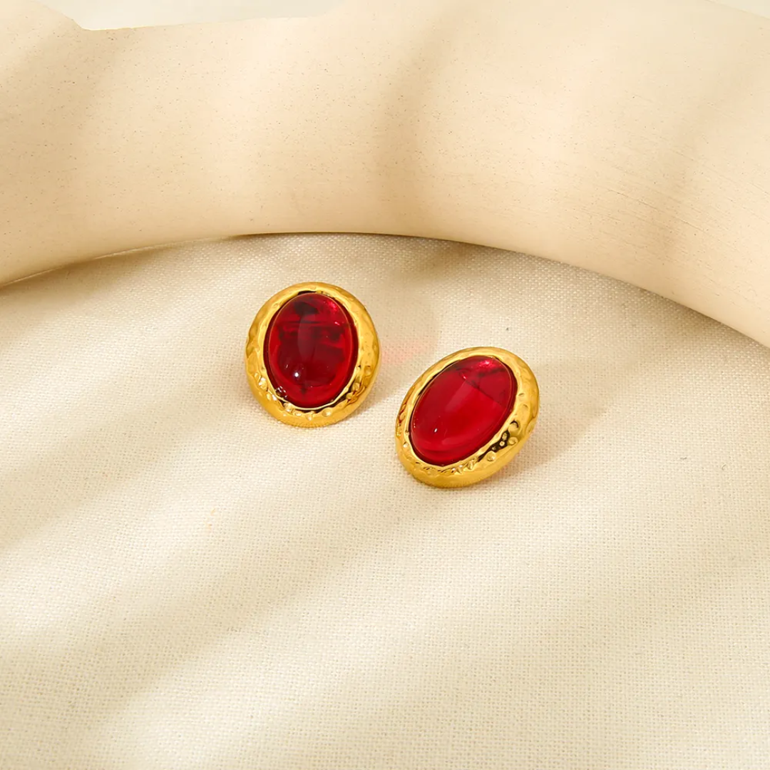 Bloody Red Statement Earrings