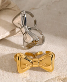 Boldy Bow Double Finger Ring