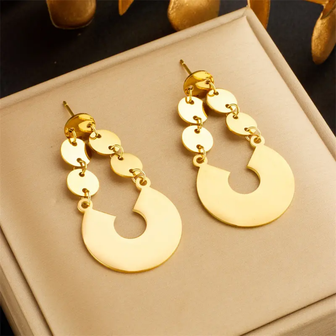 Yoshi Gold Statement Earrings❤️