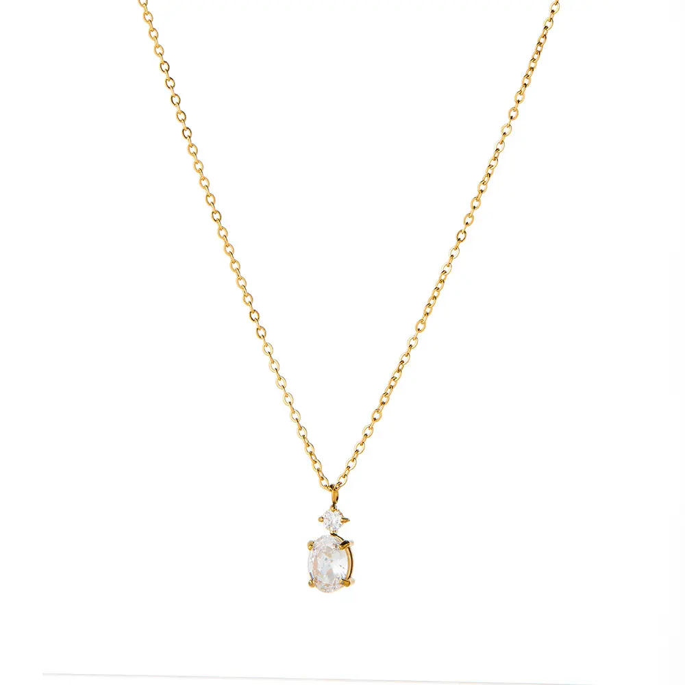 Astrie Oval Diamond Necklace